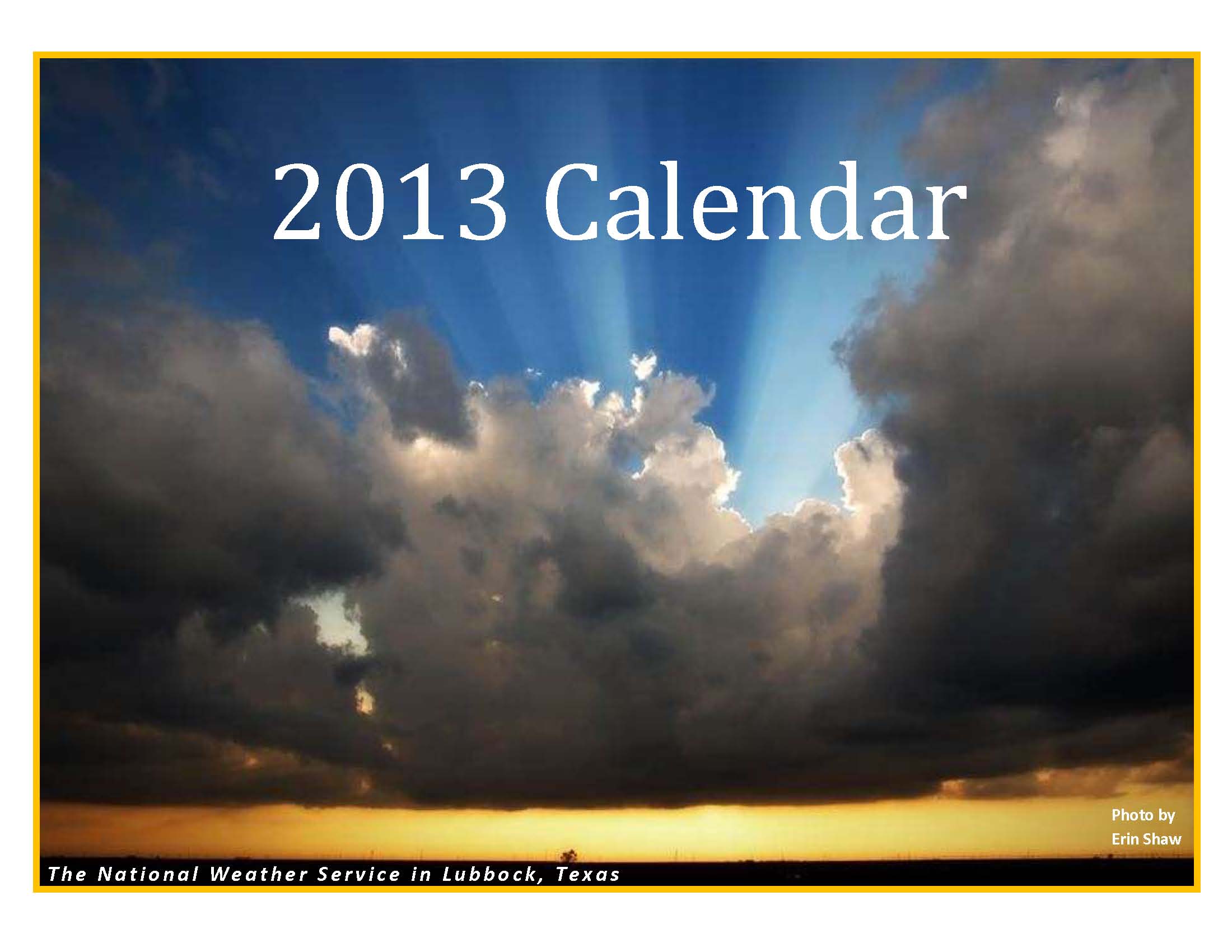 2013 NWS Lubbock Calendar