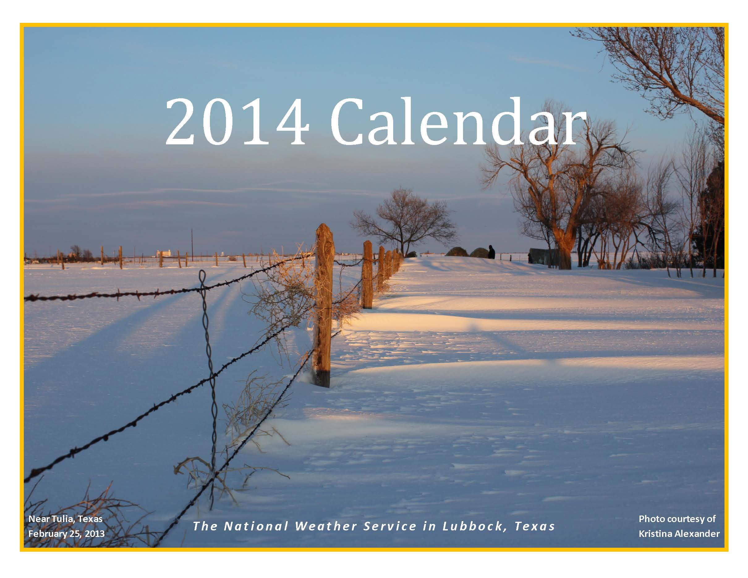 2014 NWS Lubbock Calendar