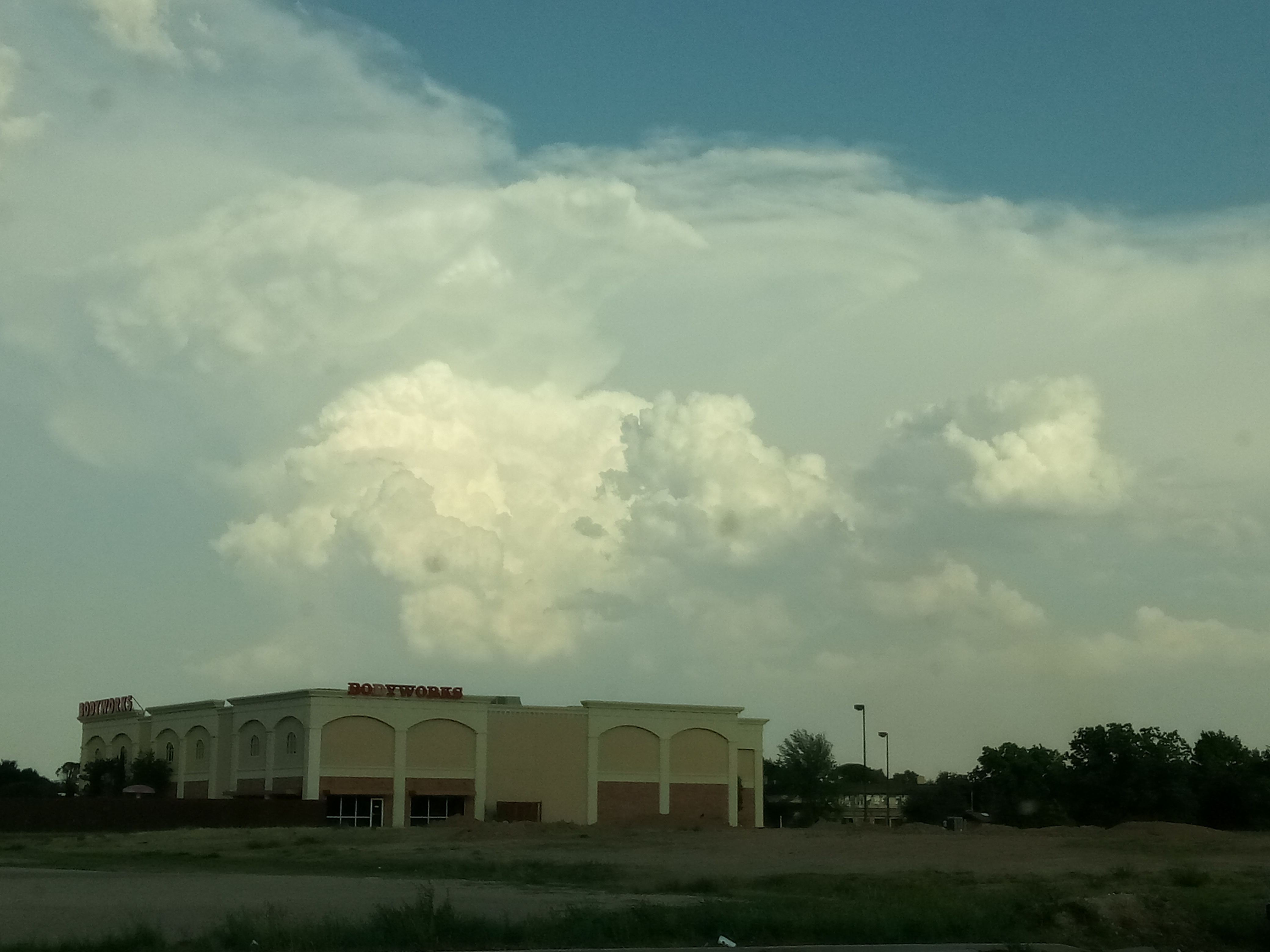 The back side of a severe thunderstorm on the evening of the June 1st. The image is looking east from south Lubbock. 