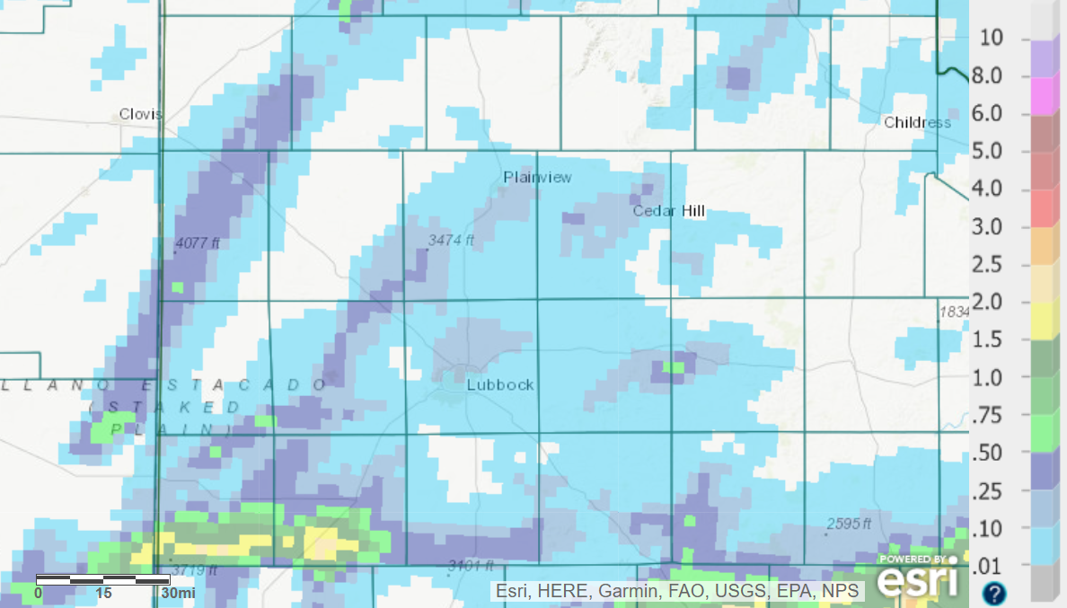 24-hour radar-estimated and bias-correct rainfall ending at 7 am on 2 May 2022.