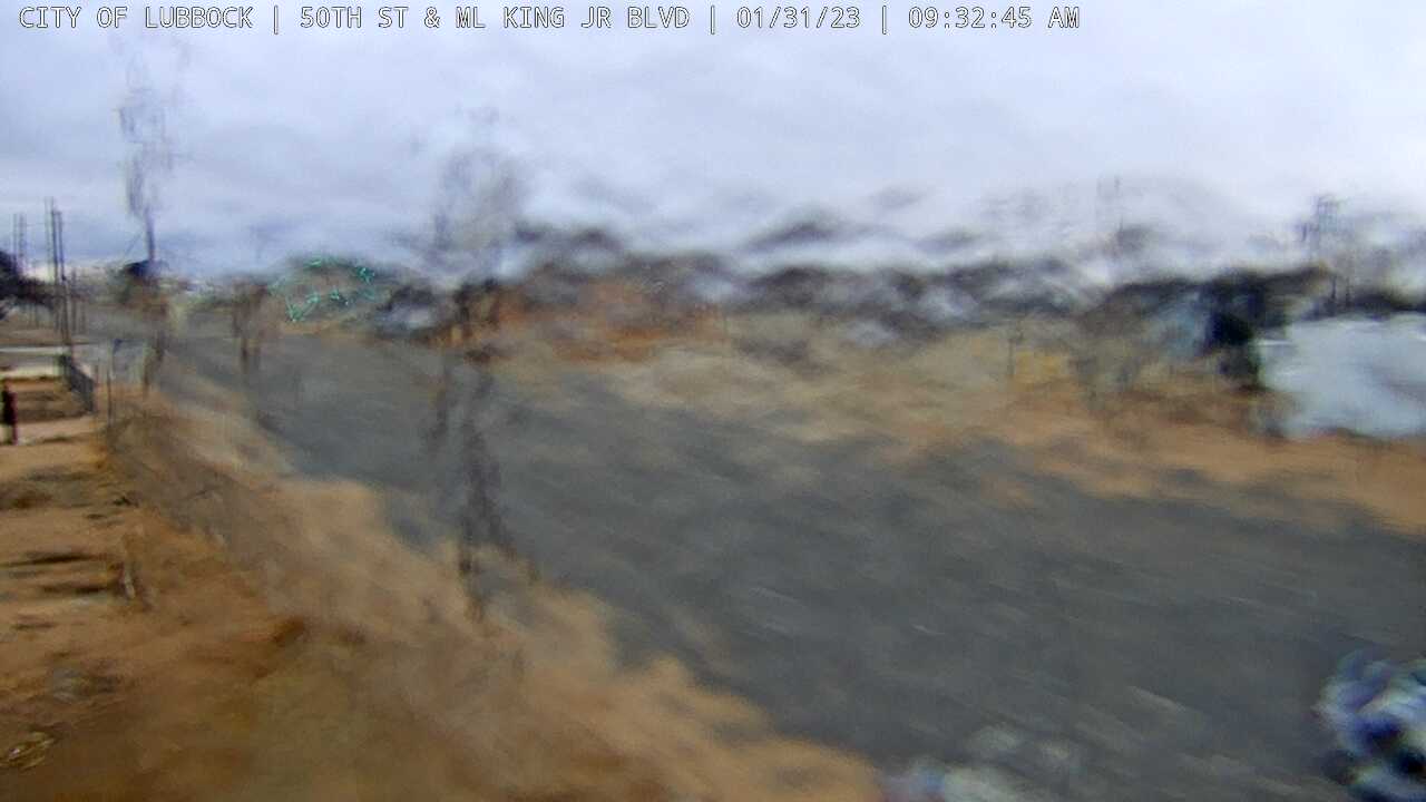 Ice-covered camera lens at 50th and Martin Luther King Junior Boulevard Tuesday morning (31 January 2023). The image is courtesy of the City of Lubbock.  